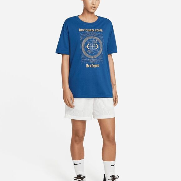 Nike Fly Basketball Be A Legend Women's T Shirt Boyfriend Cut Loose Fit Indigo M - Picture 13 of 15